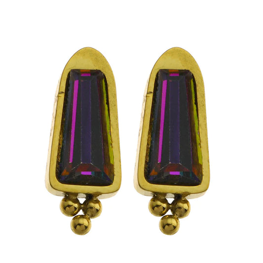 Kerstin Vintage Gold and Crystal Studs