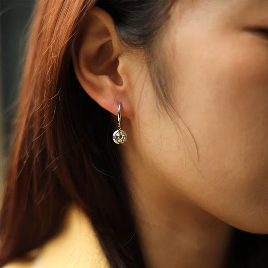 Samira Hoops white gold