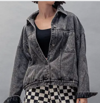 Doris Black Denim Jacket