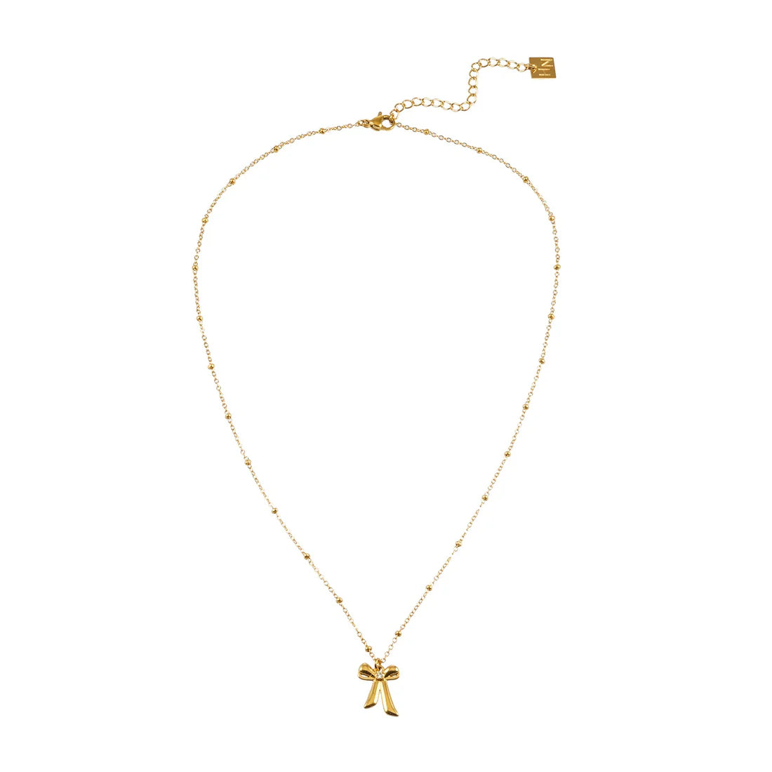 Taliana Bow Necklace Gold