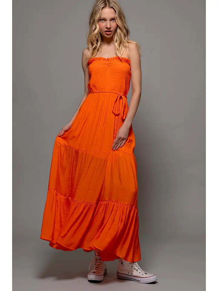 Shurry Orange Maxi Dress