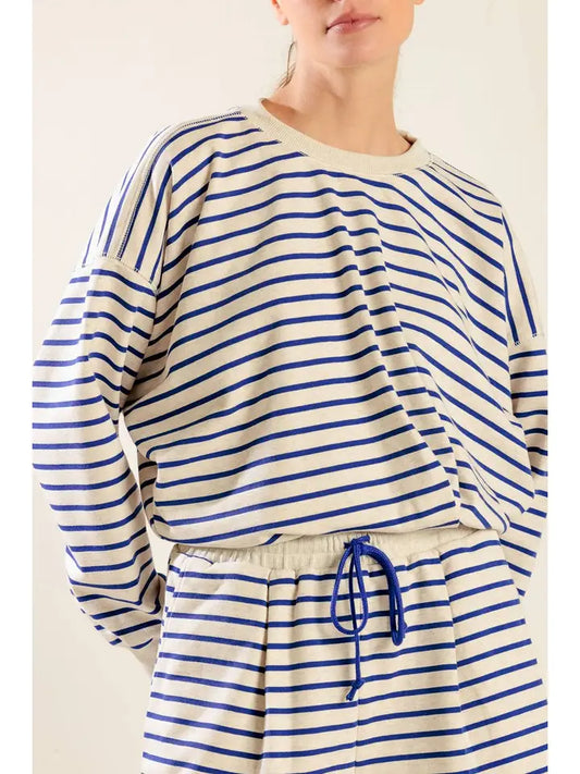 Bluesy Stripped Top