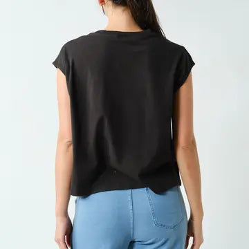 Black Pima Cotton Muscle Tee