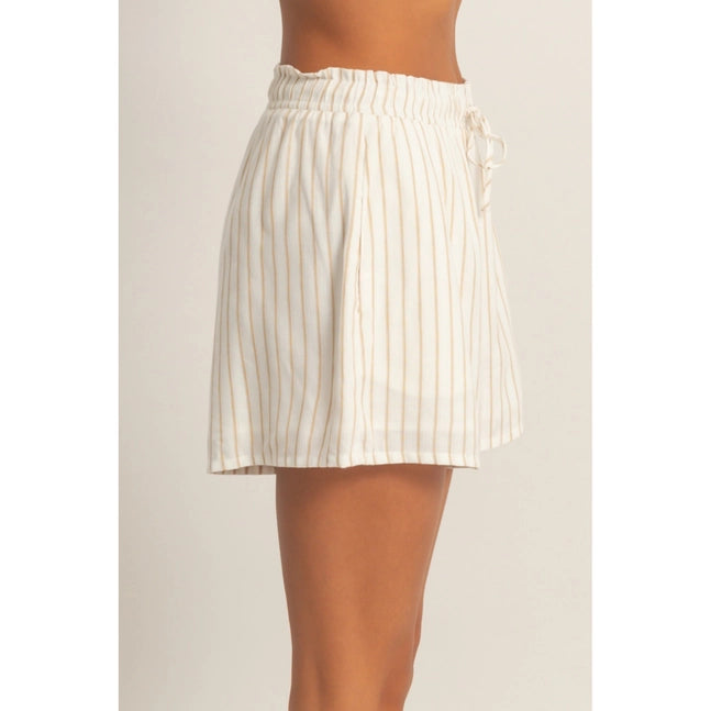 Taupe Stripped Shorts