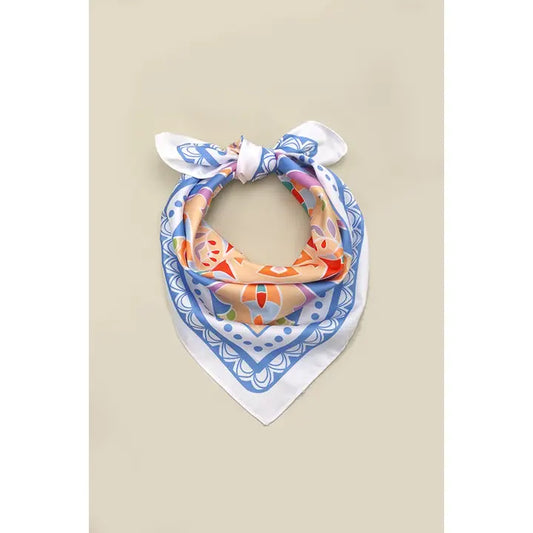 Tribal Print Silky Feel Bandana Scarf