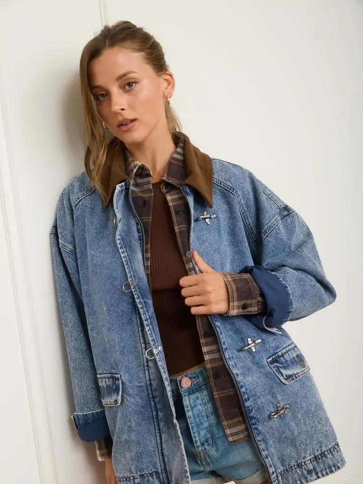 Denim Latch Hook Jacket