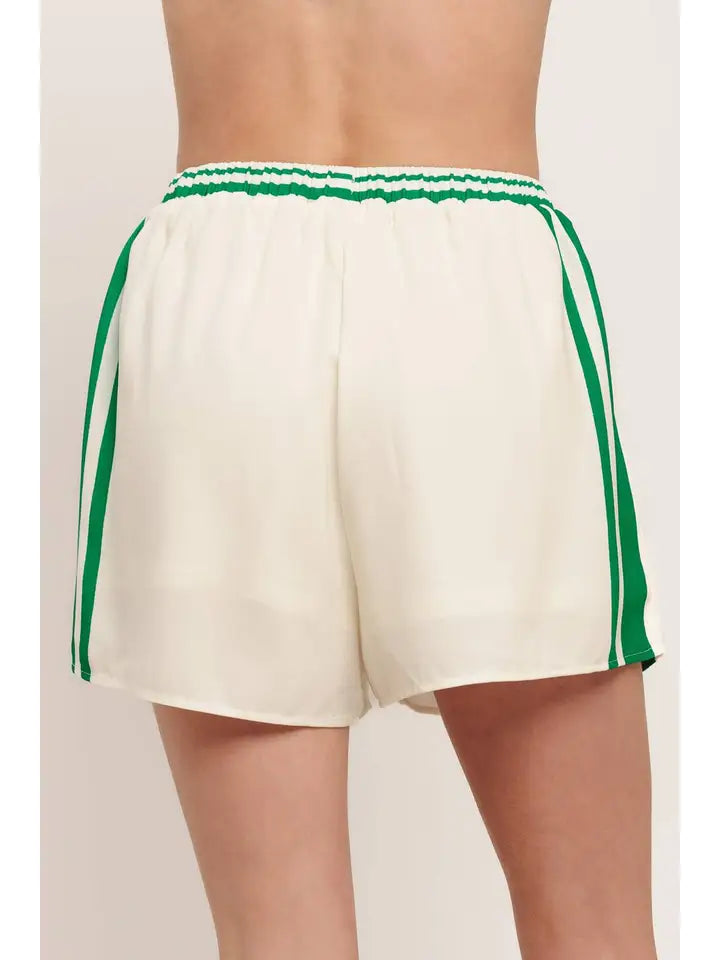 Bold Stripped Green Shorts