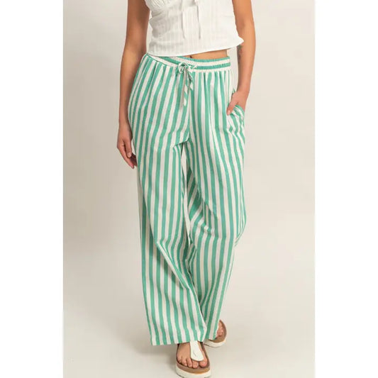 Green Stripped Pant