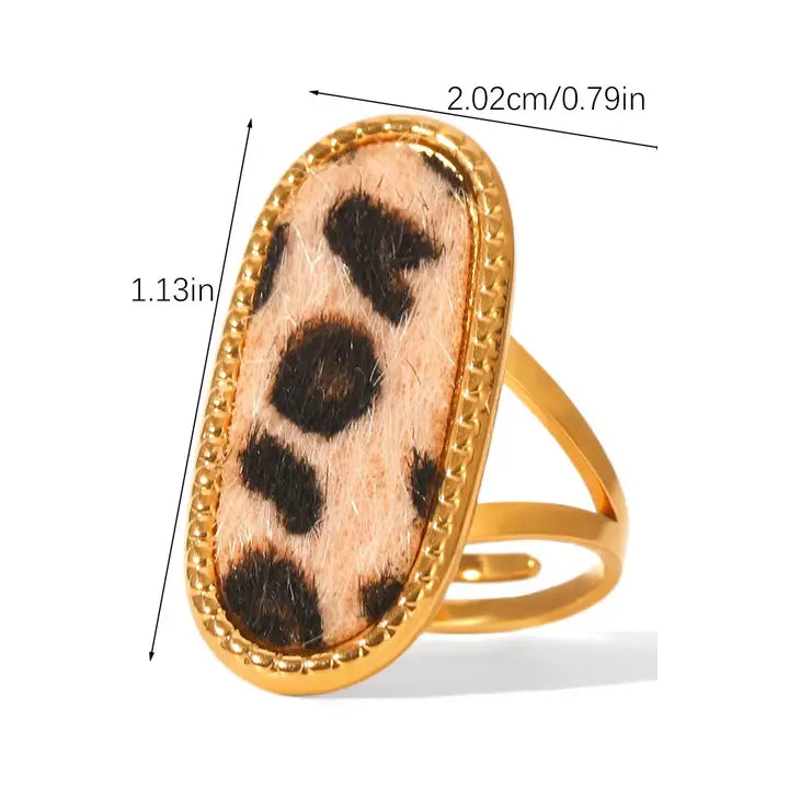 Cheetah  adjustable ring