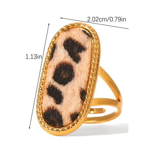 Cheetah  adjustable ring