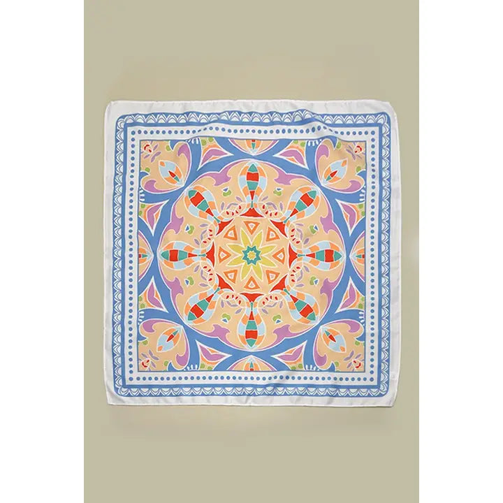 Tribal Print Silky Feel Bandana Scarf