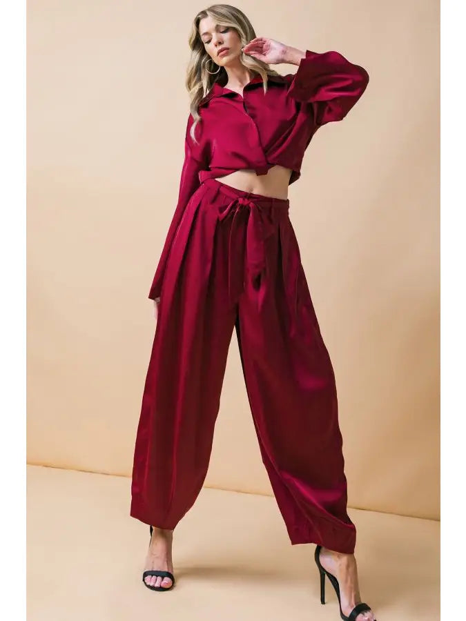 Nixs Ruby Satin Pants