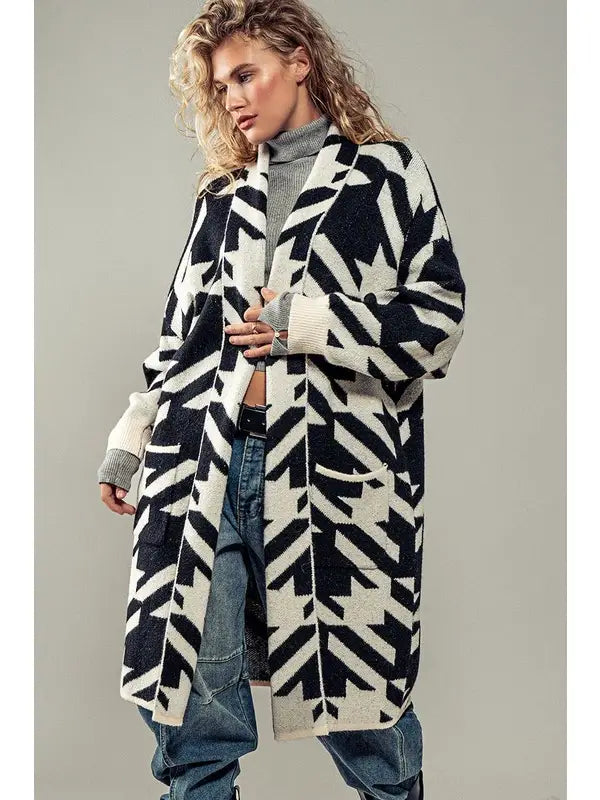 Hounds tooth Cardi Jacket