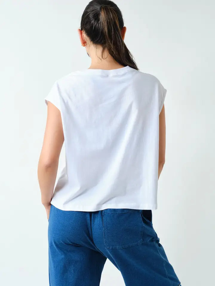 White Pima Cotton Muscle Tee