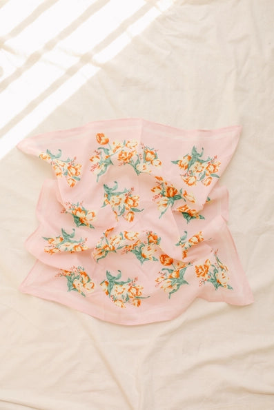 Orchid Flower Bandana Dimensions 20"x20"