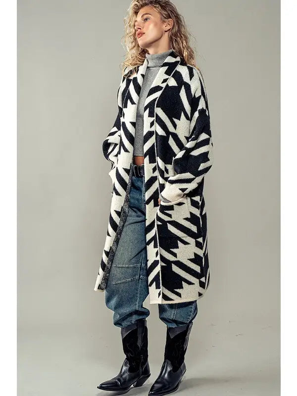 Hounds tooth Cardi Jacket