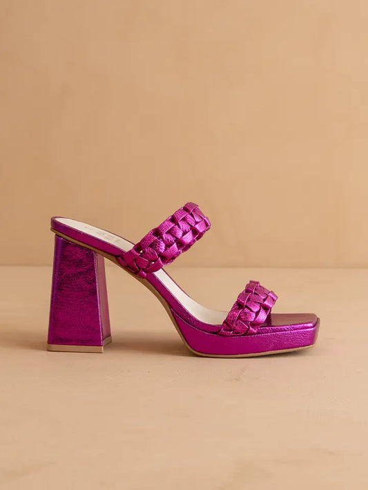 Zenda Metallic Pink Heel