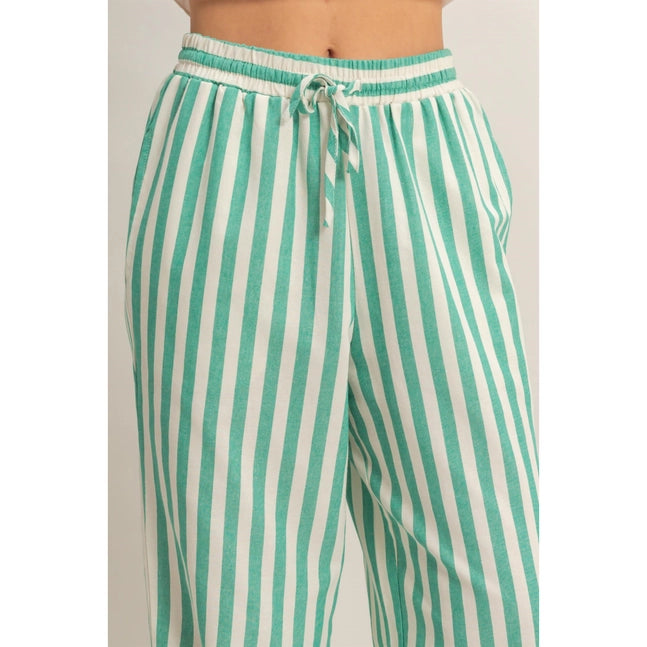 Green Stripped Pant