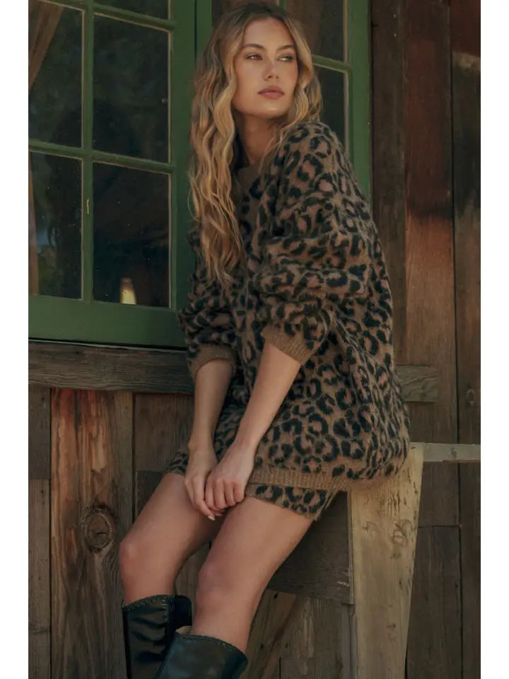 Brease Cheetah Skirt Set