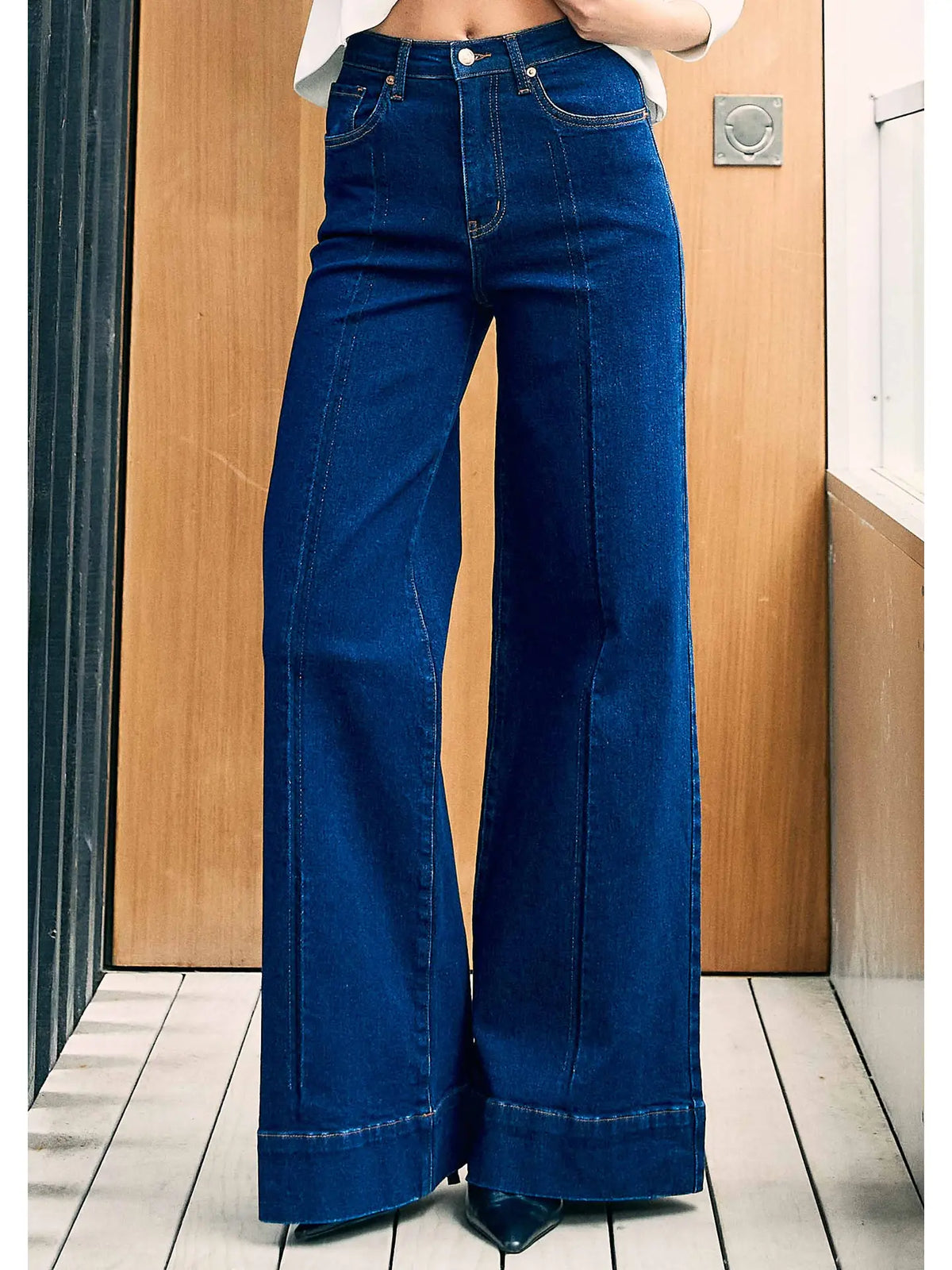 Assure Wide Leg Dark Denim