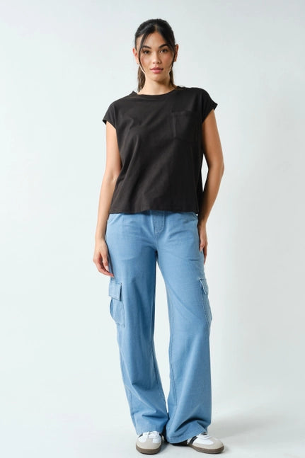 Black Pima Cotton Muscle Tee