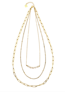 Marli Pearl triple stran necklace